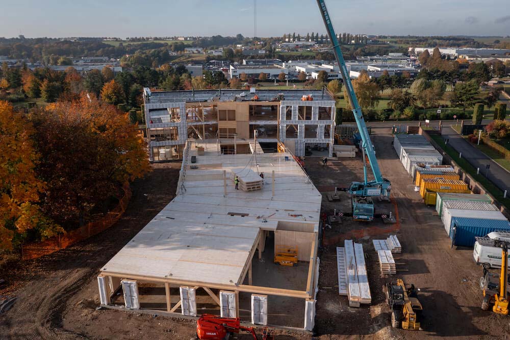 Aventim actualité : Saint-Quentin : un bâtiment 100 % bois pour les salariés de Clésence